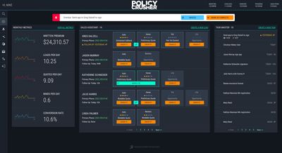 Policy Crusher metrics and analytics dashboard